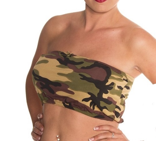 camo bandeau top